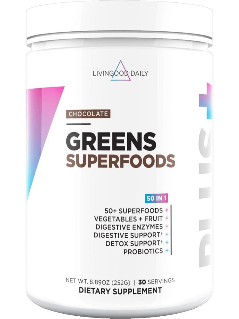 Delicious Chocolate Superfood Powder with 50+ Greens - 30 Servings for Health
